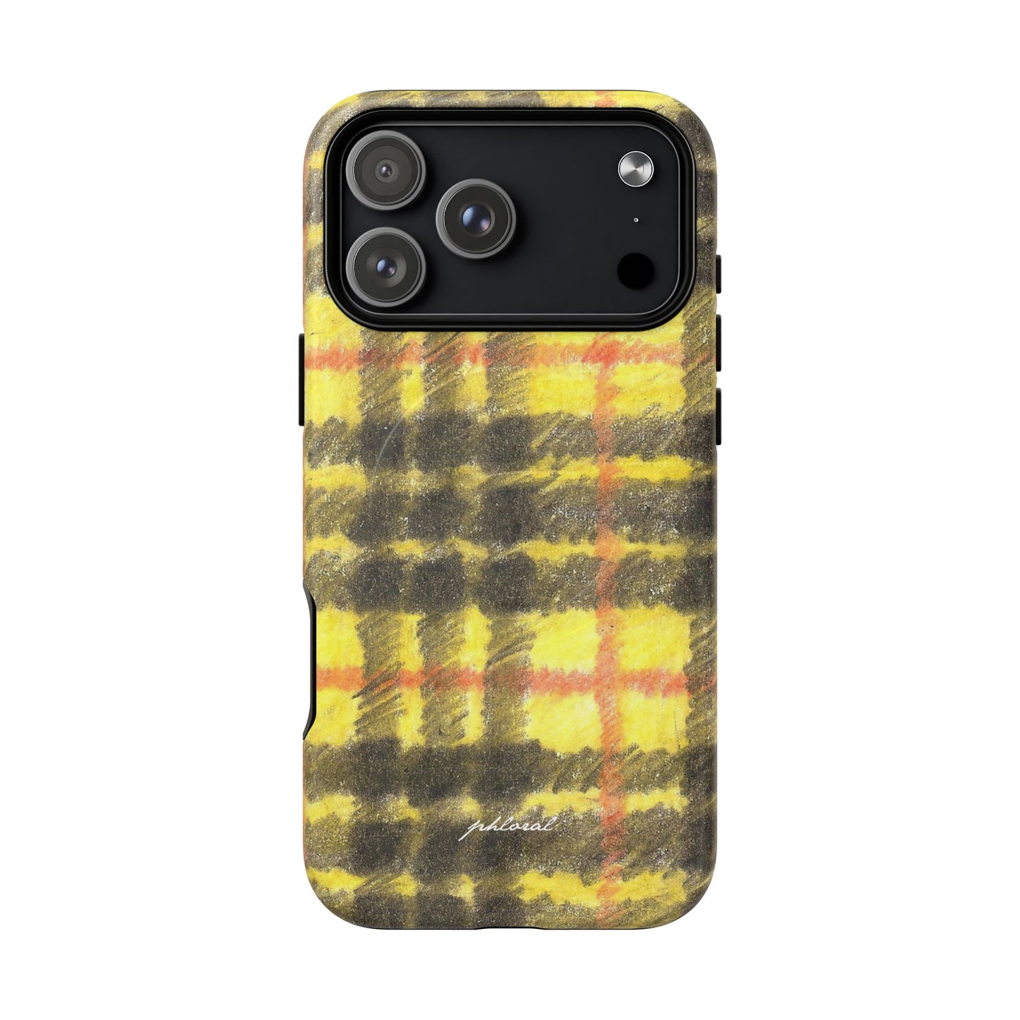 Plaid MagSafe case showing plaid pattern