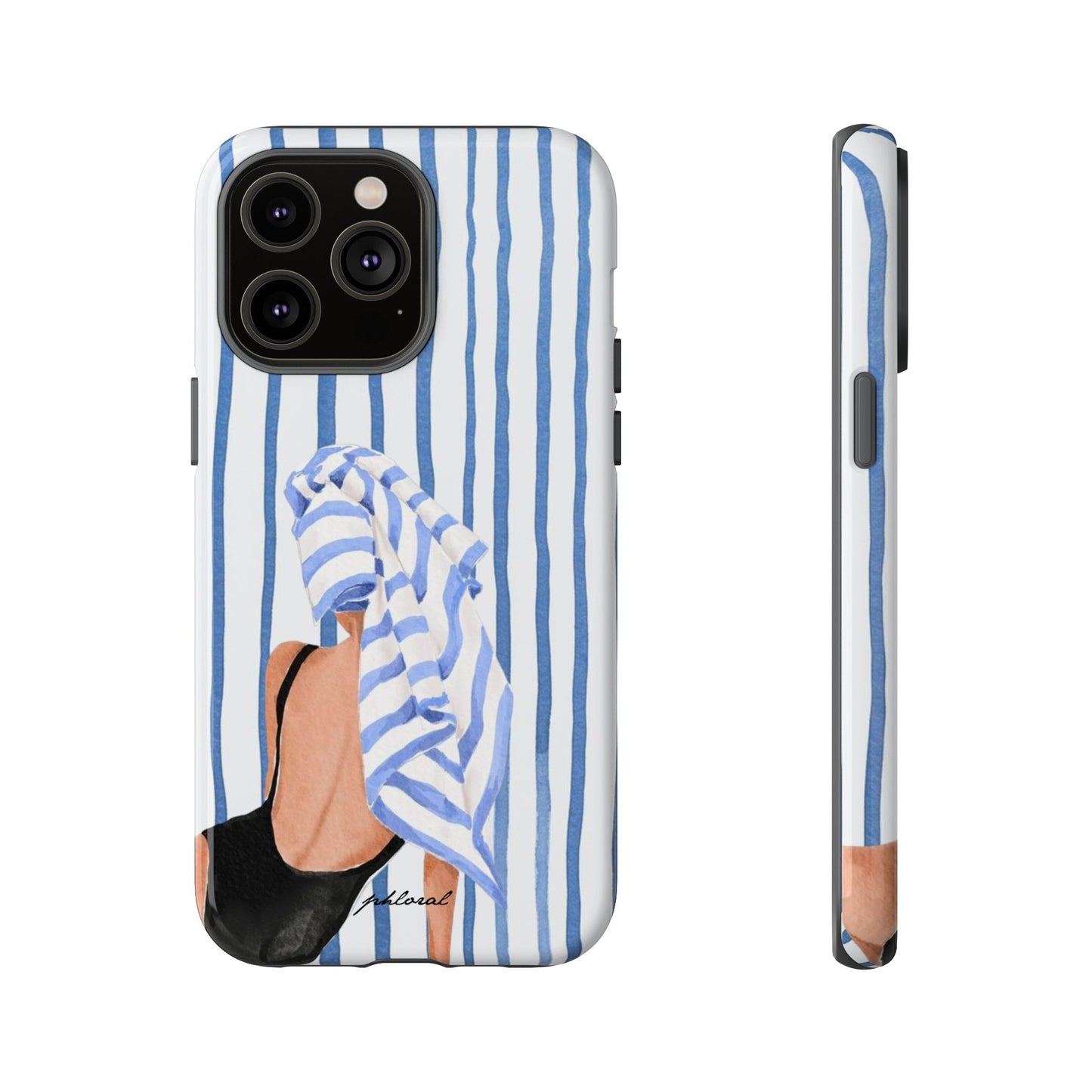 Seaside Stripes phone case tactile stripe texture detail
