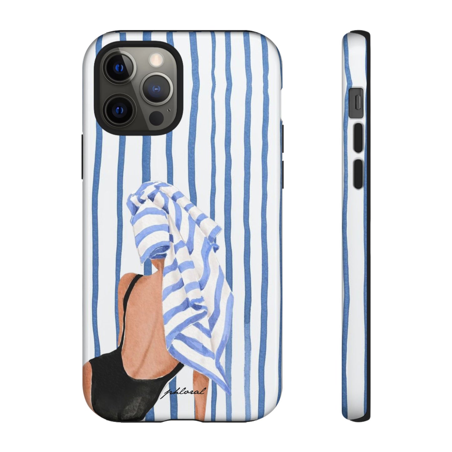 Seaside Stripes phone case tactile stripe texture detail