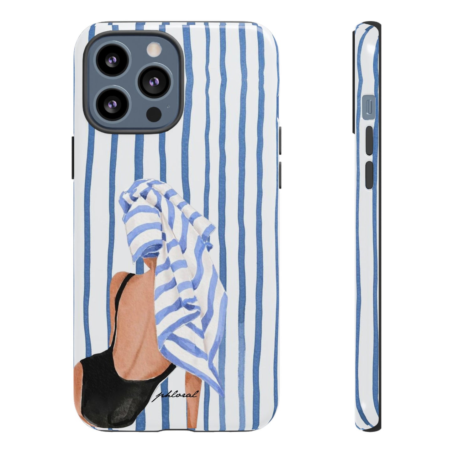 Seaside Stripes phone case tactile stripe texture detail