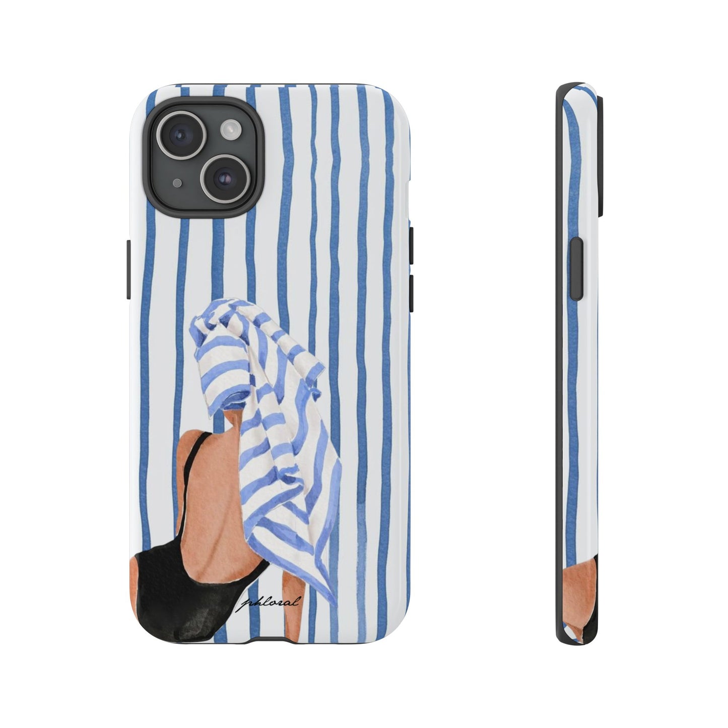 Seaside Stripes phone case tactile stripe texture detail