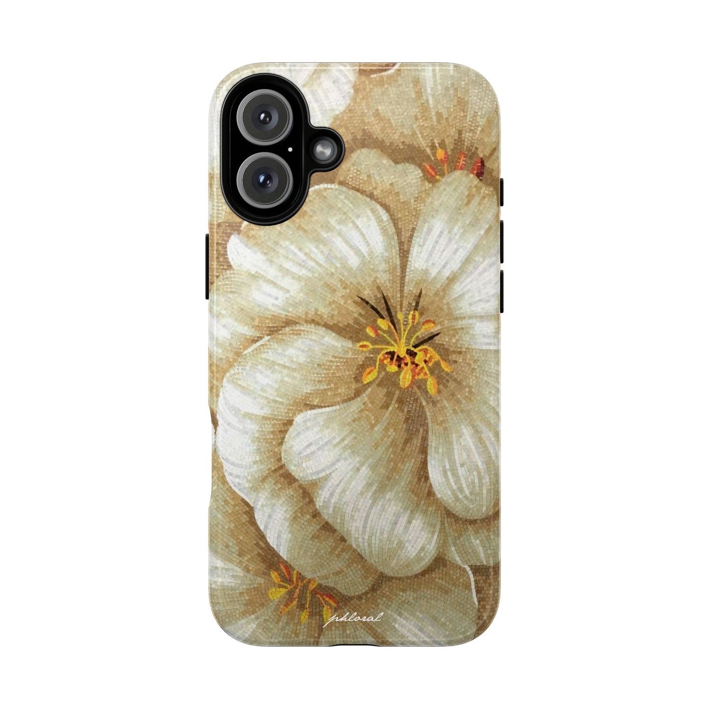 Golden Bloom phone case midnight resin with bursting gold depth