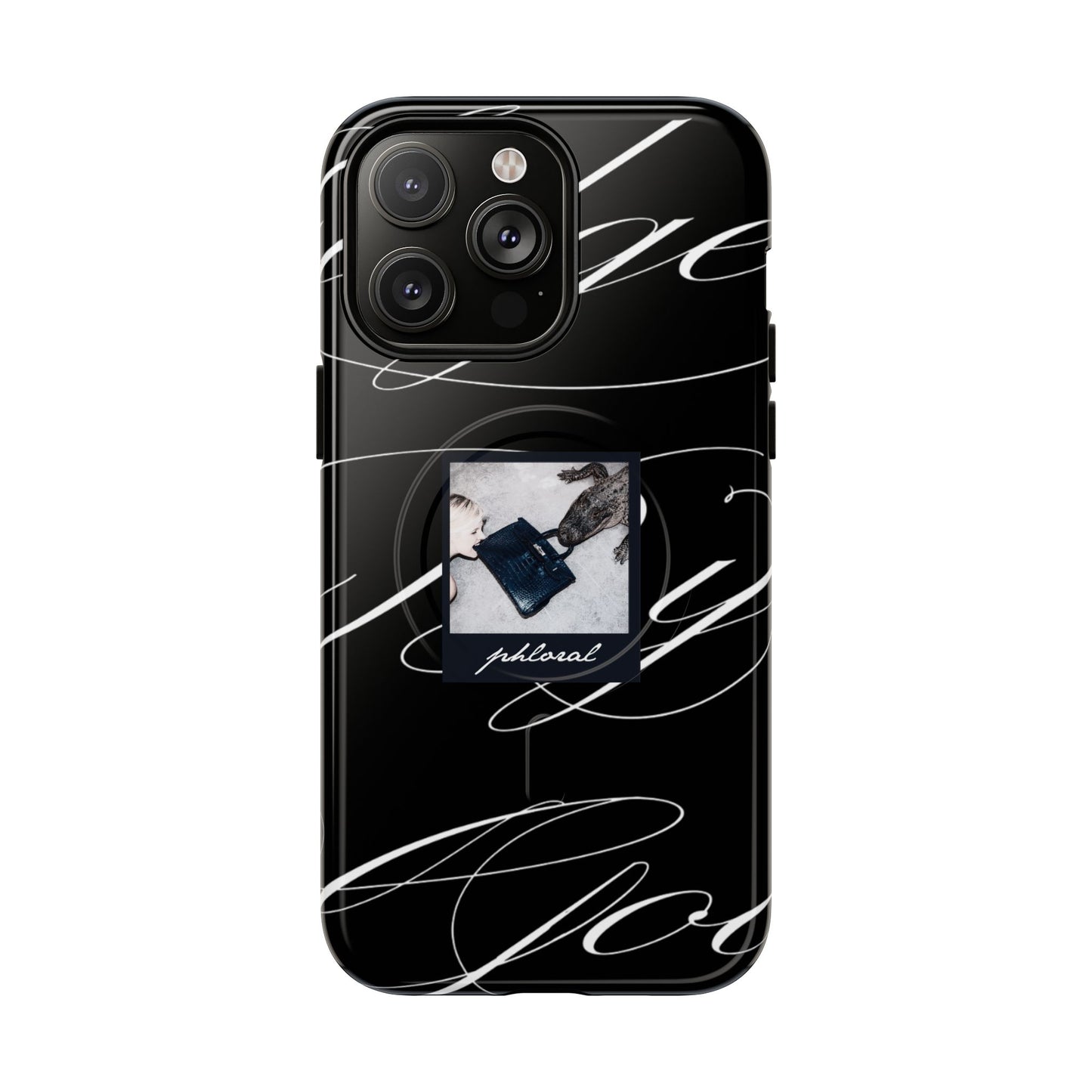 alt="Tempted by luxury Magsafe case in lifestyle use, in-hand on iPhone