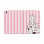 Striped Tablet Folio Case — Retro Earthtone Stripes