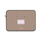 Cute Domo-Kun Face Laptop Sleeve — Brown Cartoon Protective Case