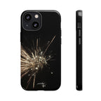 Glintfall phone case hand-set crystals shifting in natural light