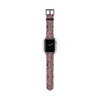 Crimson Baroque Apple Watch band blood-red filigree full view