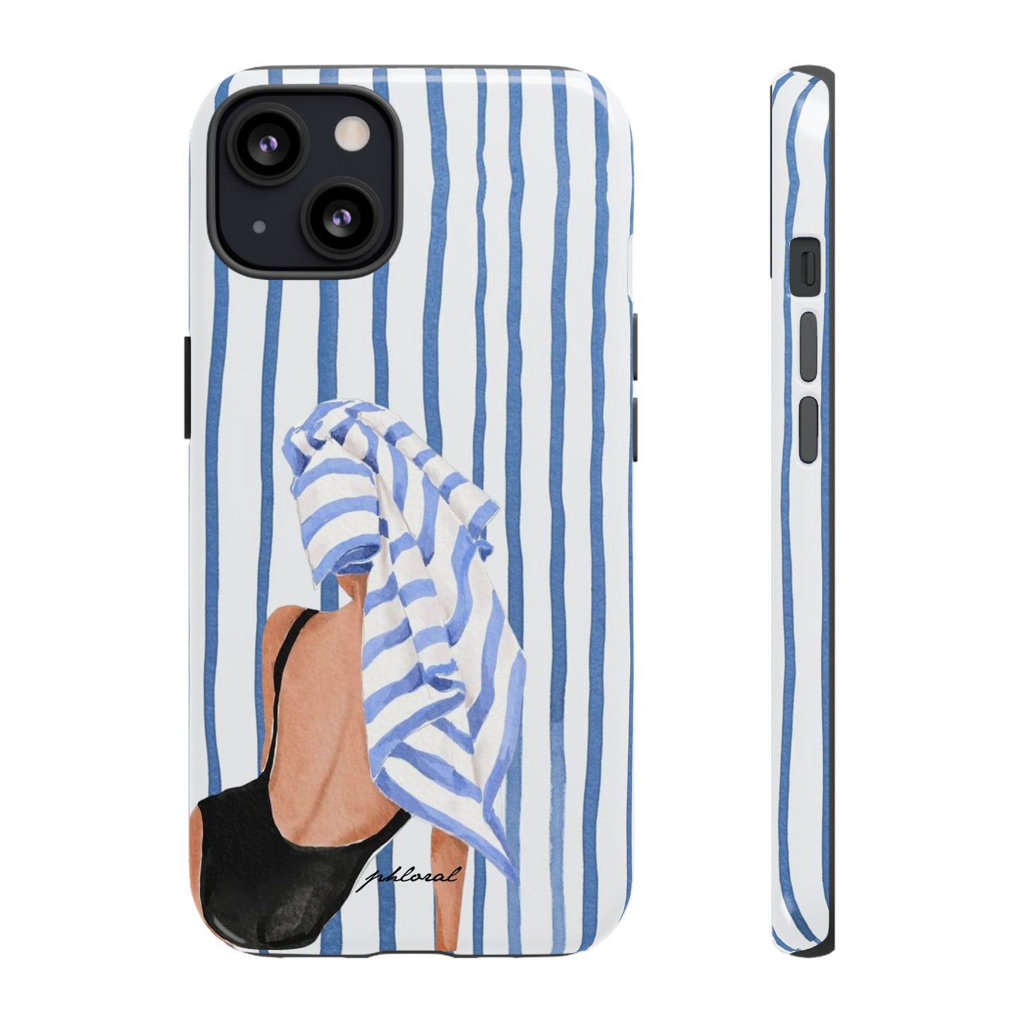 Seaside Stripes phone case tactile stripe texture detail