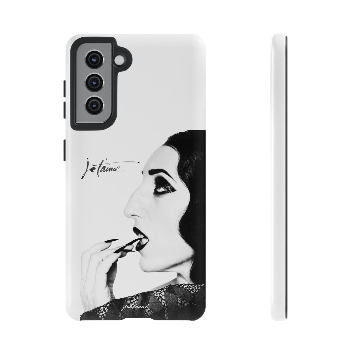 Je T’aime Noir phonecase lifestyle shot