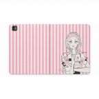 Striped Tablet Folio Case — Retro Earthtone Stripes