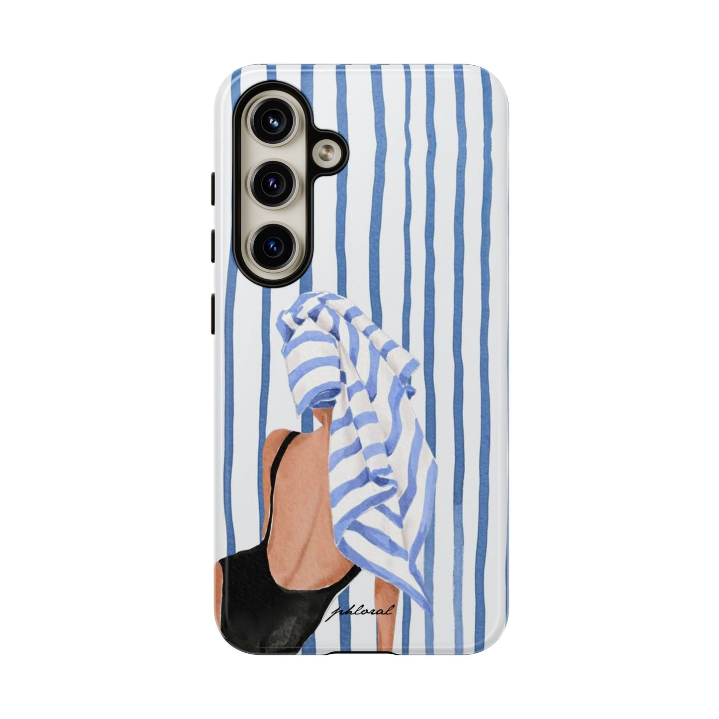 Seaside Stripes phone case tactile stripe texture detail