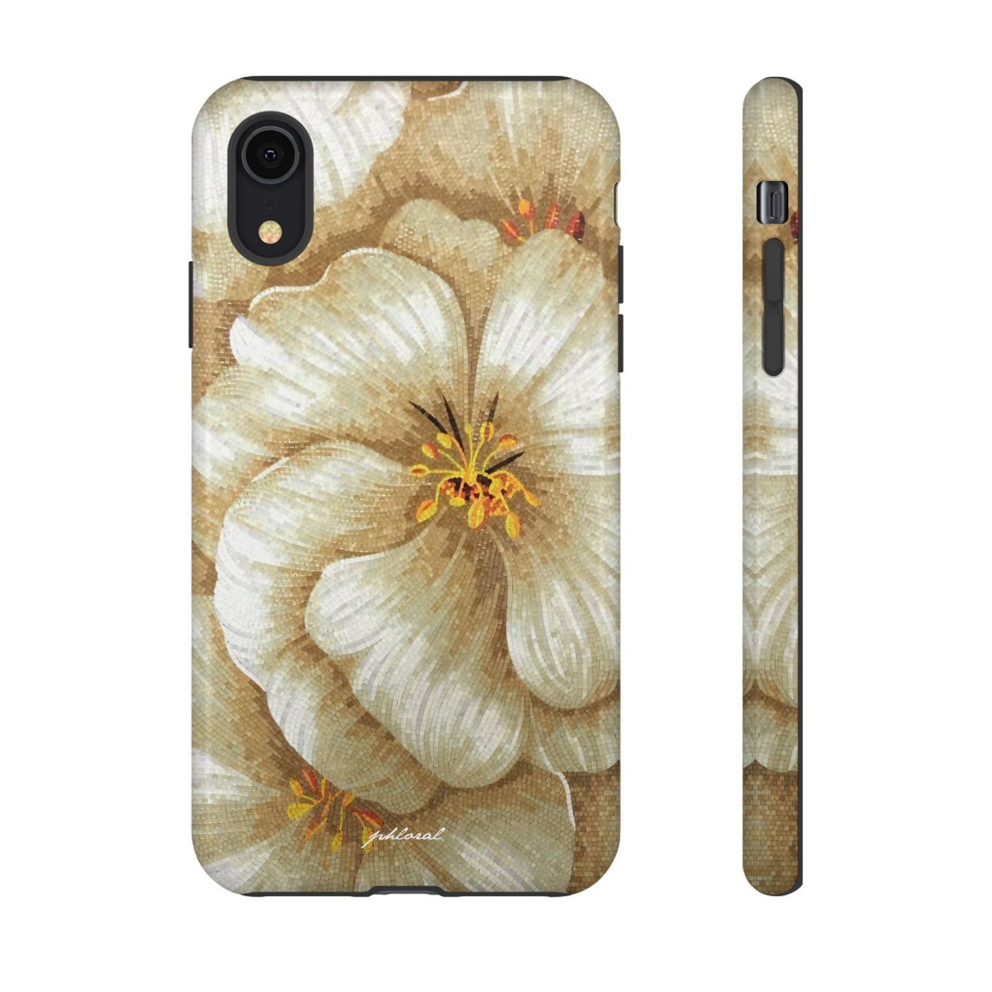 Golden Bloom phone case midnight resin with bursting gold depth