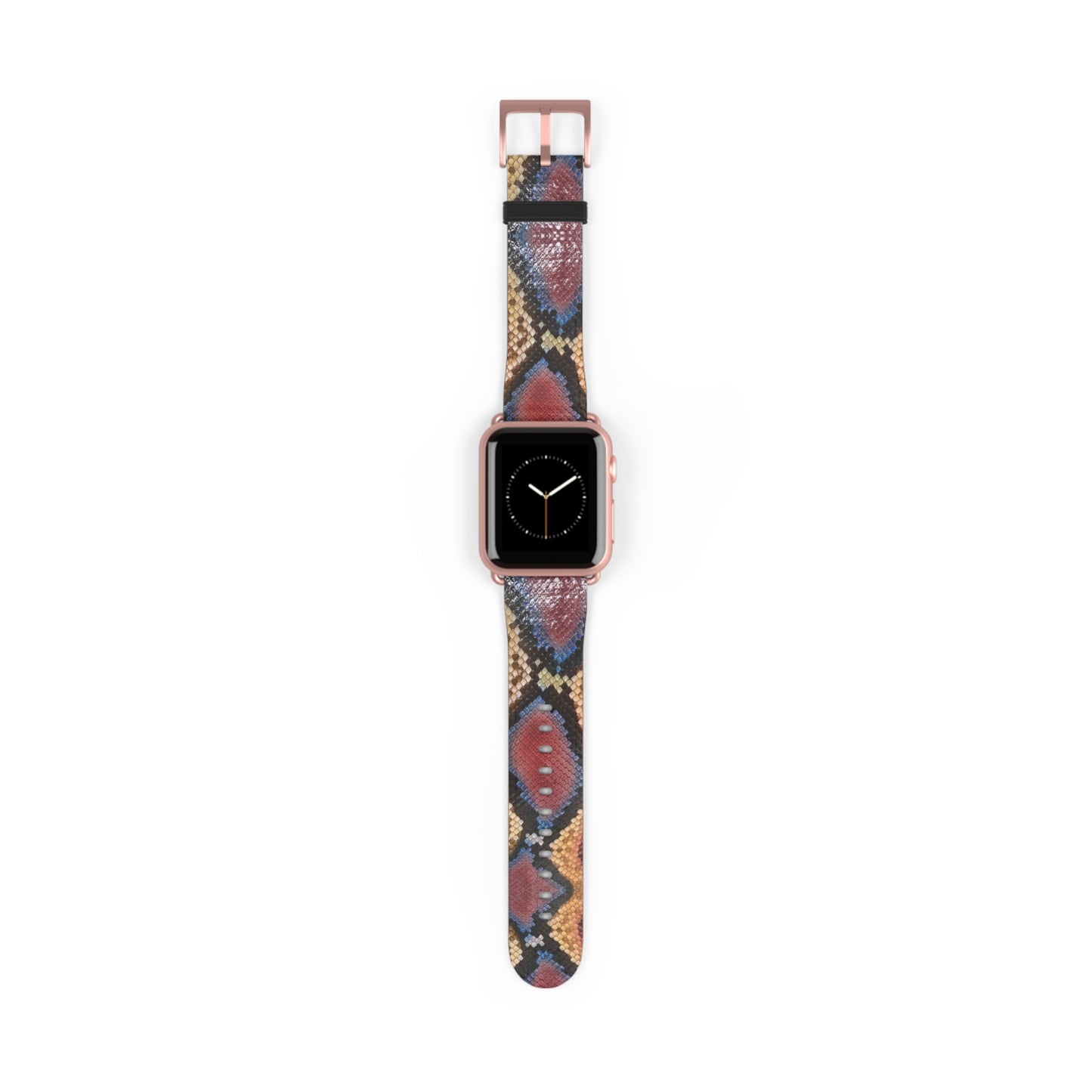 Sahara Serpent Apple Watch Band: molten 24K gold python scales coiled around your wrist. Limited, numbered, already disappearing. Rule the desert in silence.