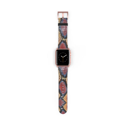 Sahara Serpent Apple Watch Band: molten 24K gold python scales coiled around your wrist. Limited, numbered, already disappearing. Rule the desert in silence.