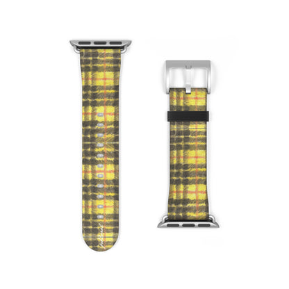 Plaid Apple Watch band quick-release spring bar mechanism