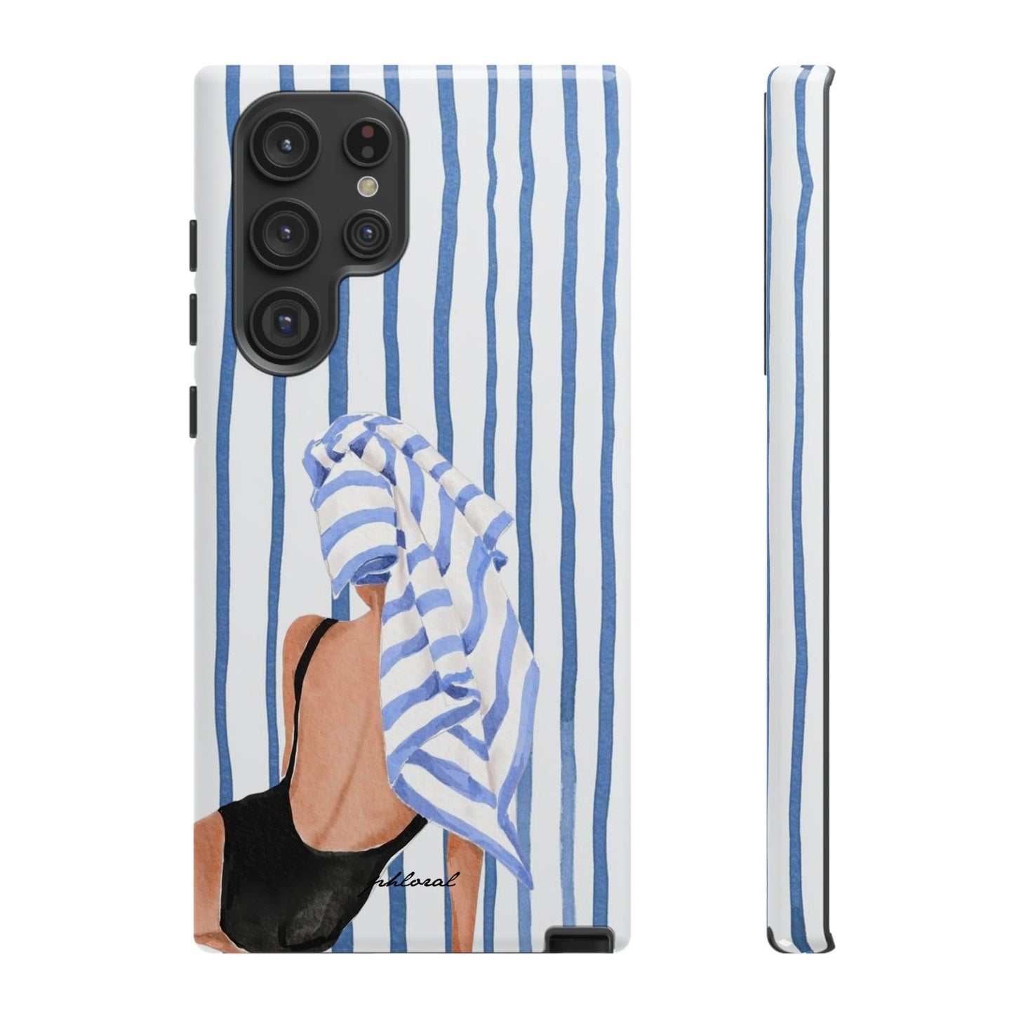 Seaside Stripes phone case tactile stripe texture detail