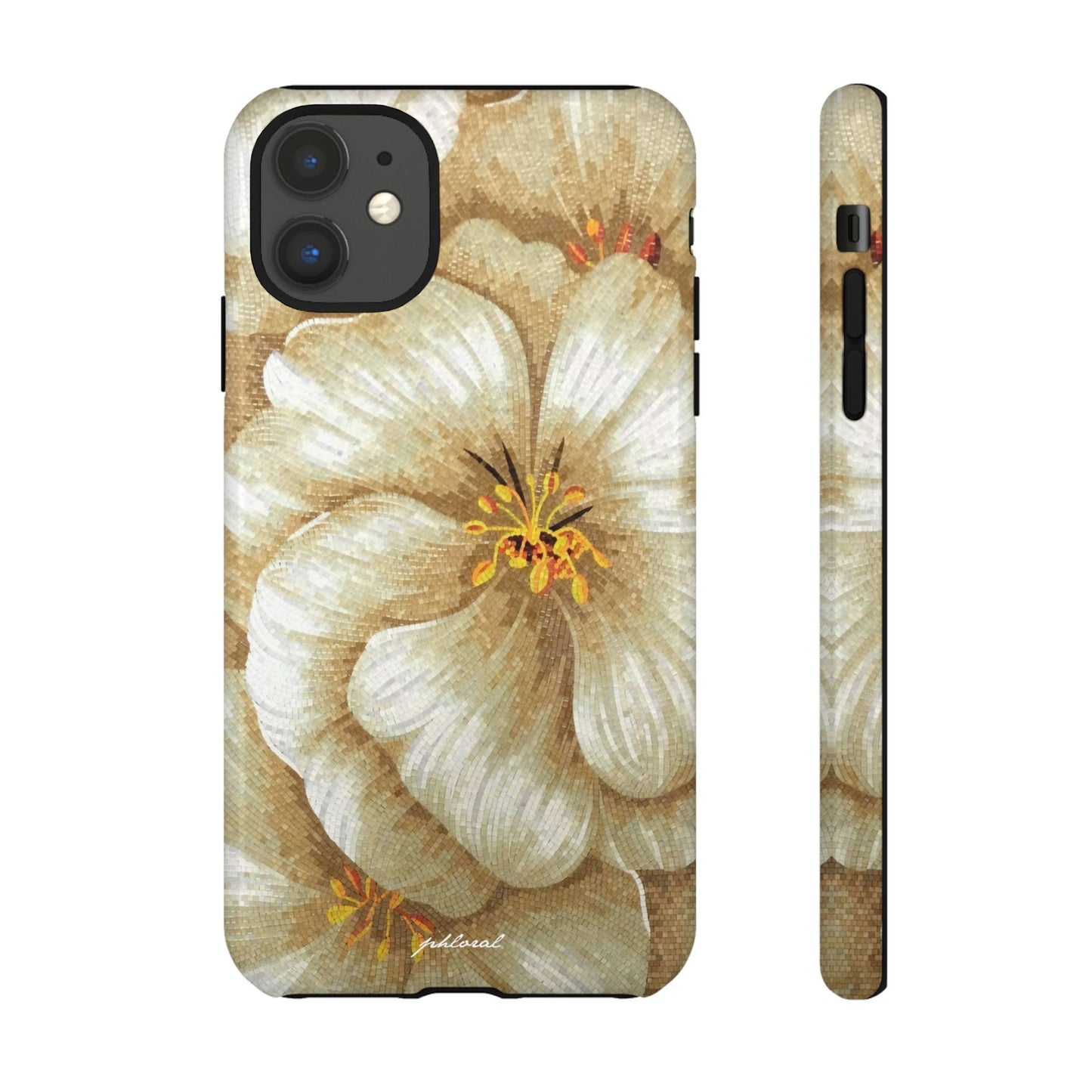 Golden Bloom phone case midnight resin with bursting gold depth