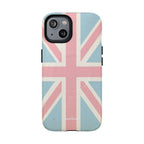 Union Jack Magsafe iPhone case lifestyle shot with phone in use
