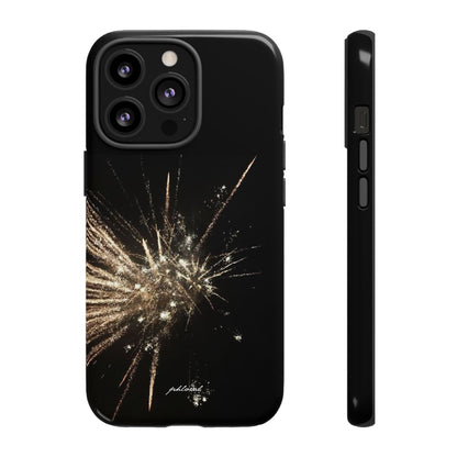 Glintfall phone case hand-set crystals shifting in natural light