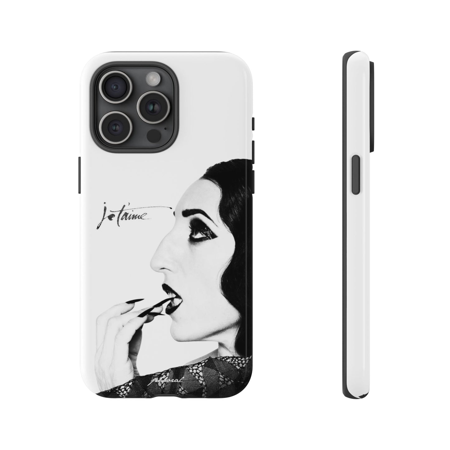 Je T’aime Noir phonecase lifestyle shot