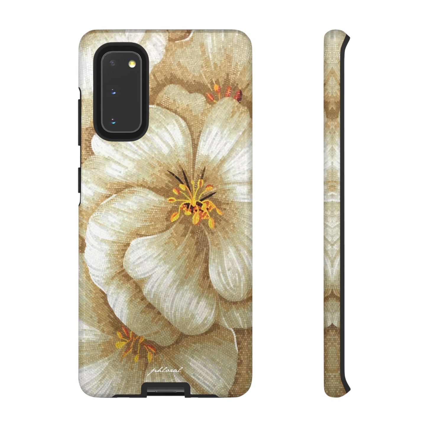 Golden Bloom phone case midnight resin with bursting gold depth