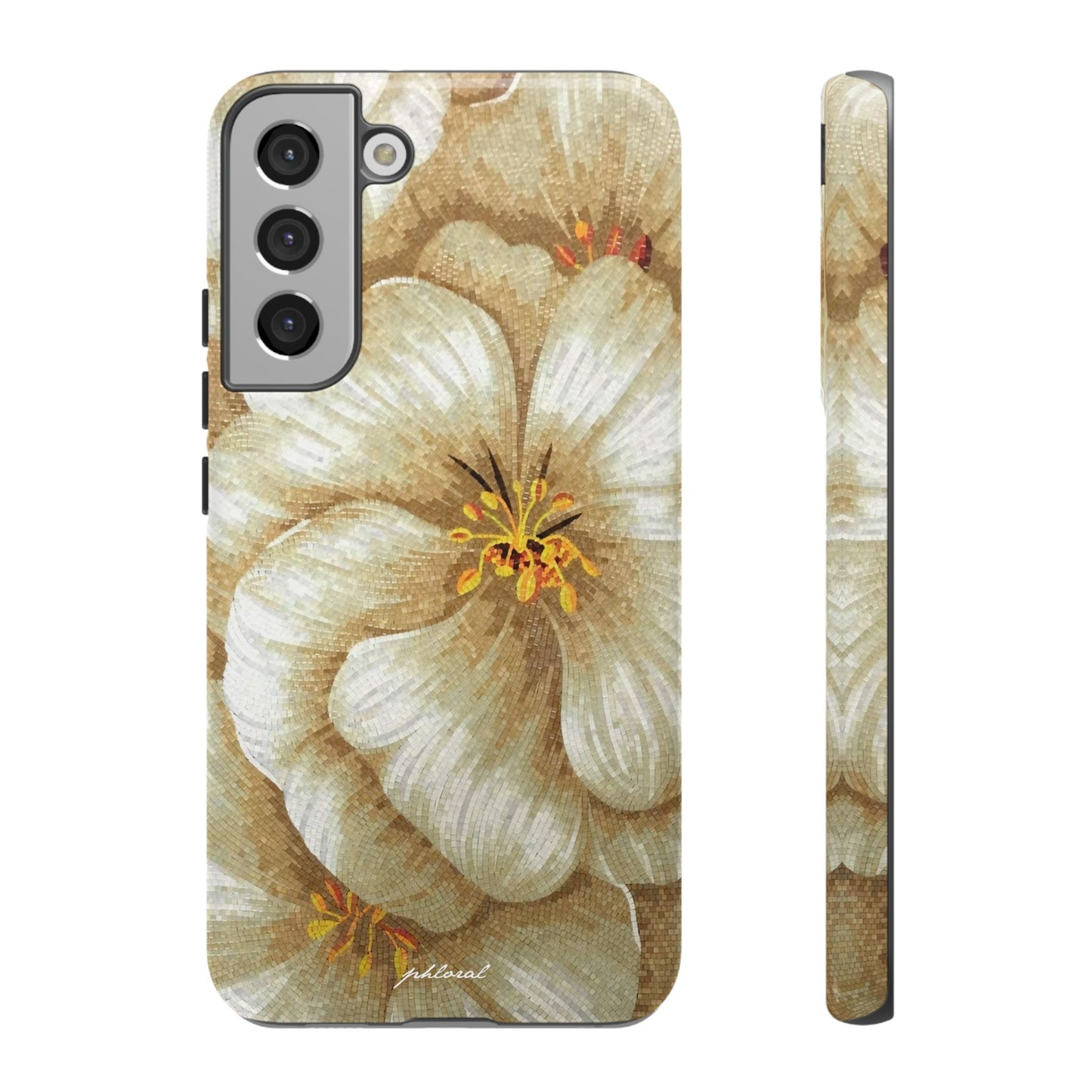 Golden Bloom phone case midnight resin with bursting gold depth