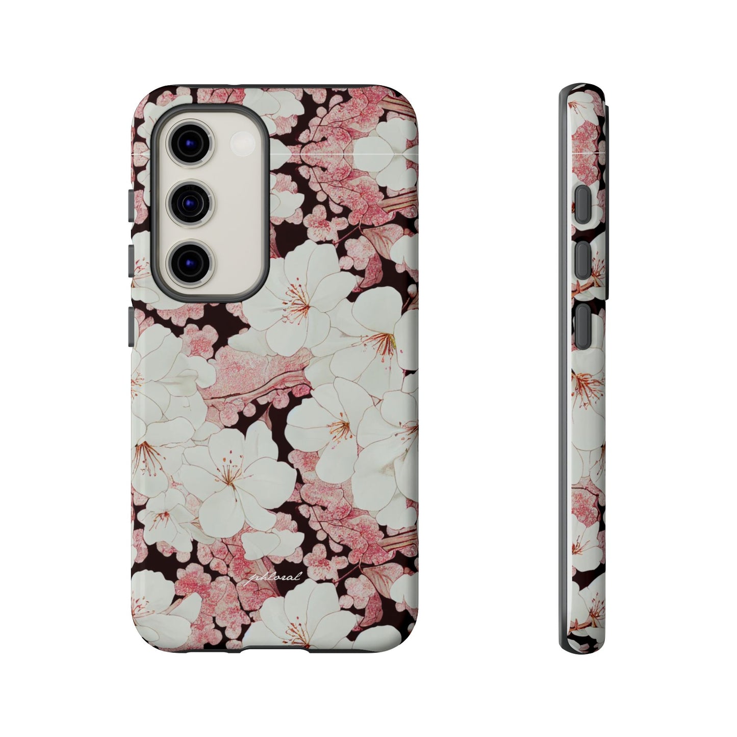 Florere phone case eternal midnight roses and orchids front view