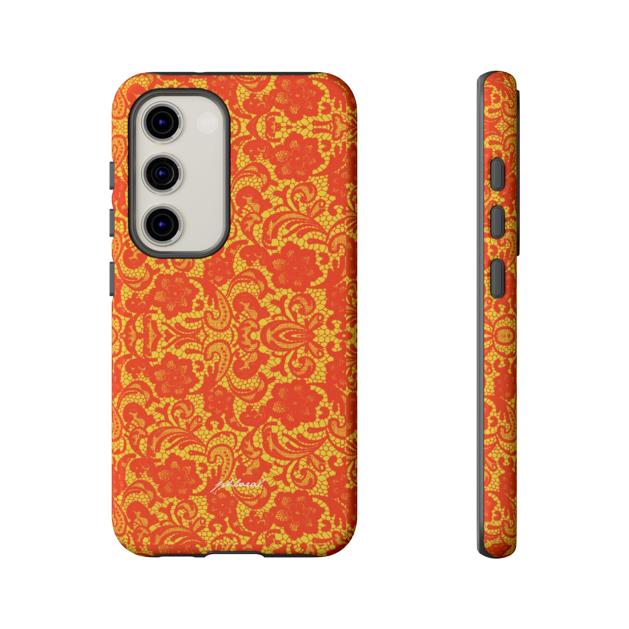 YSL phone case Amber Lace 24-karat gold lace suspended in liquid amber