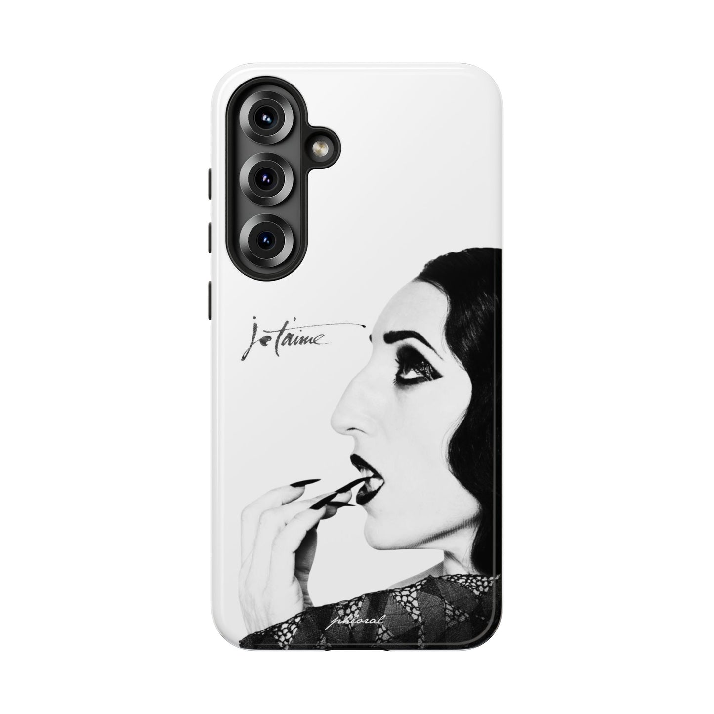 Je T’aime Noir phonecase lifestyle shot