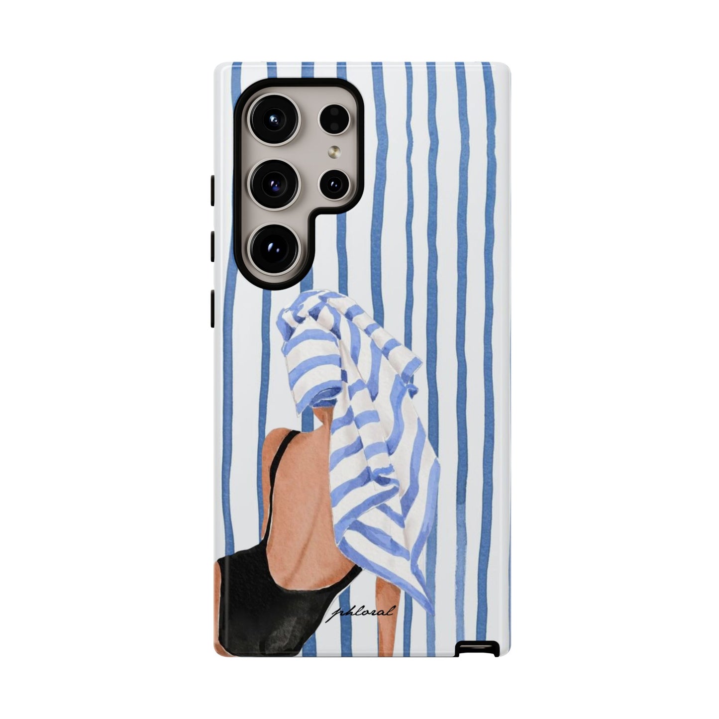 Seaside Stripes phone case tactile stripe texture detail