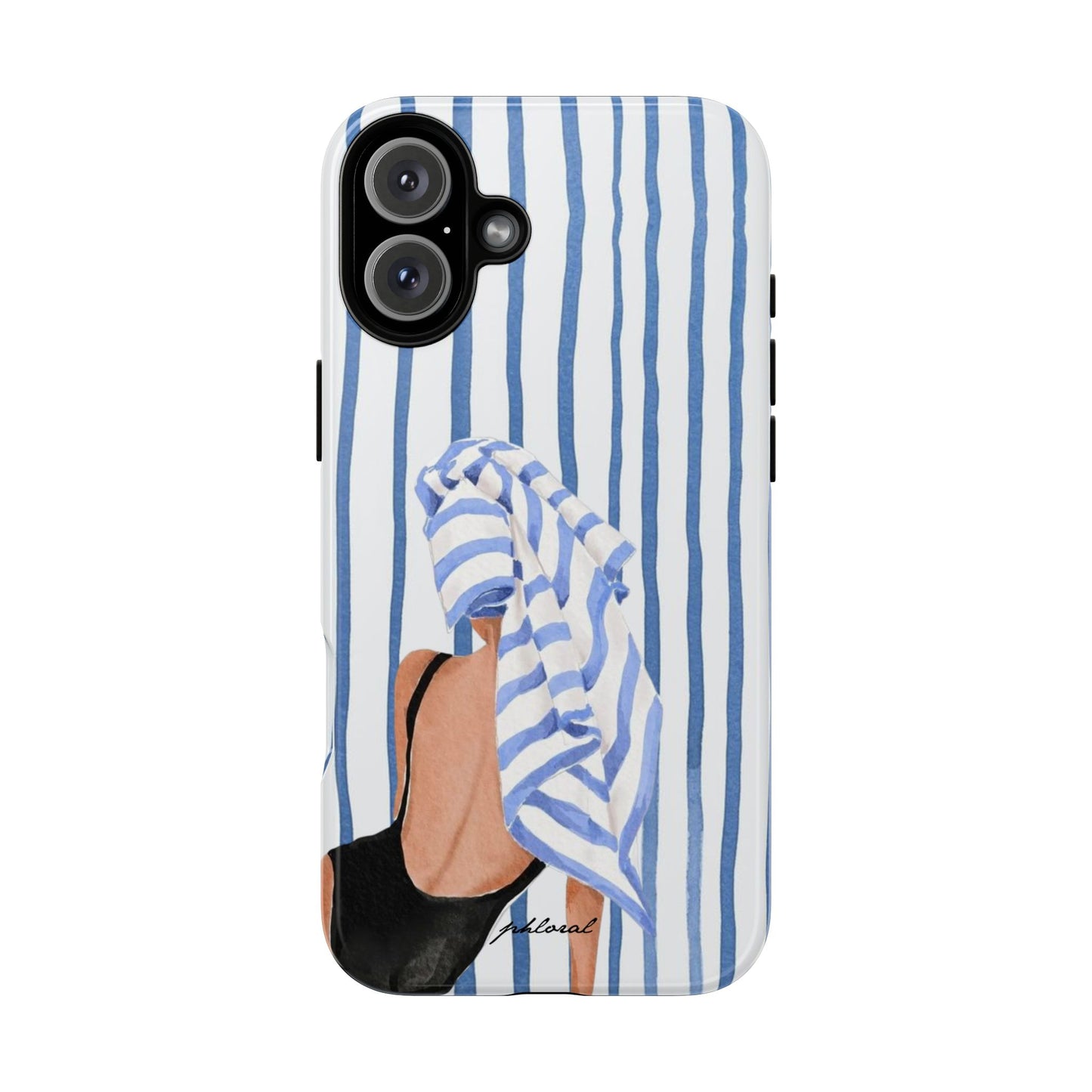 Seaside Stripes phone case tactile stripe texture detail