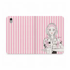Striped Tablet Folio Case — Retro Earthtone Stripes