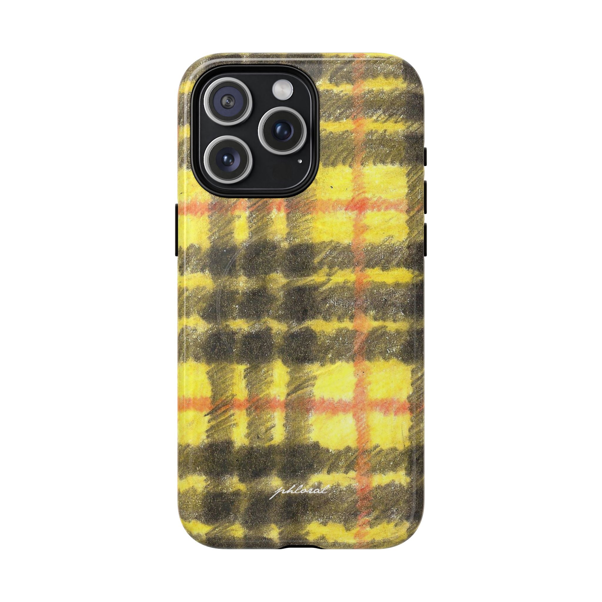 Plaid MagSafe case showing plaid pattern