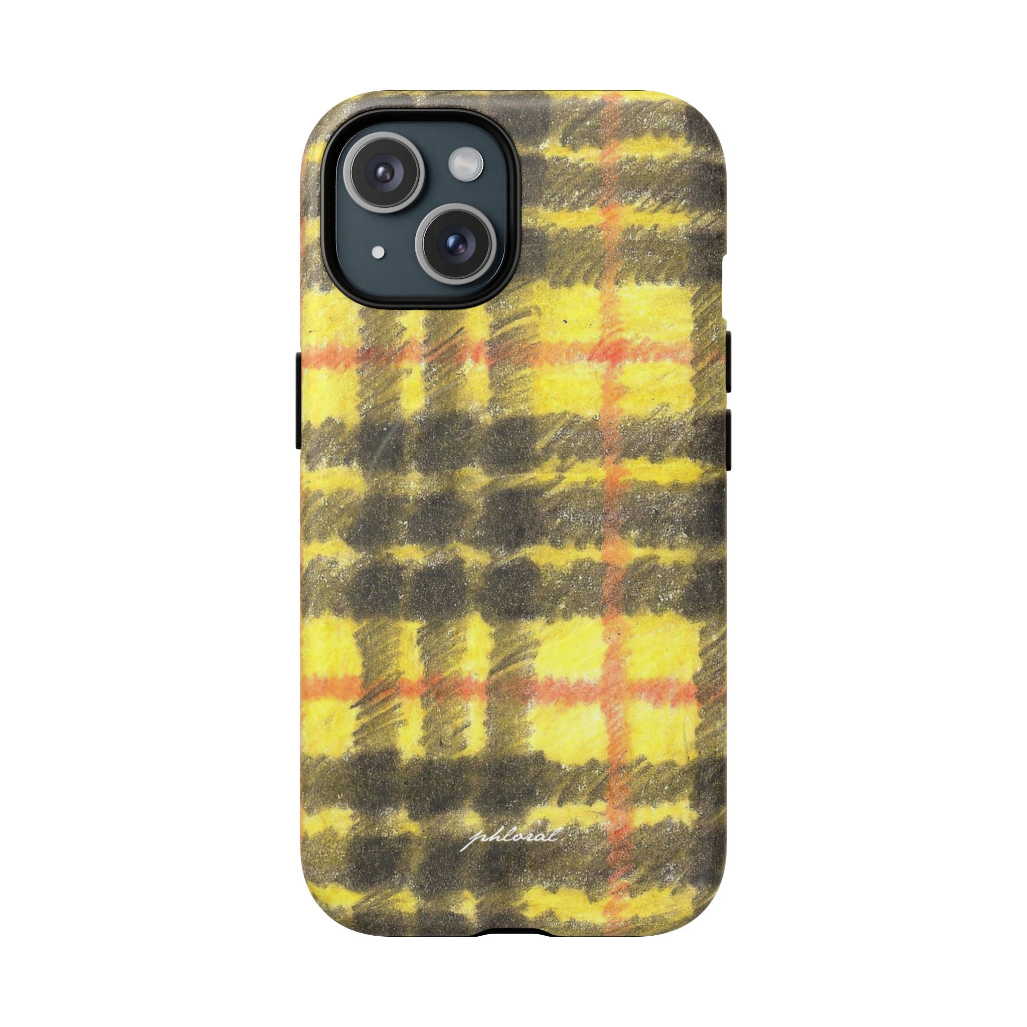 Plaid MagSafe case showing plaid pattern