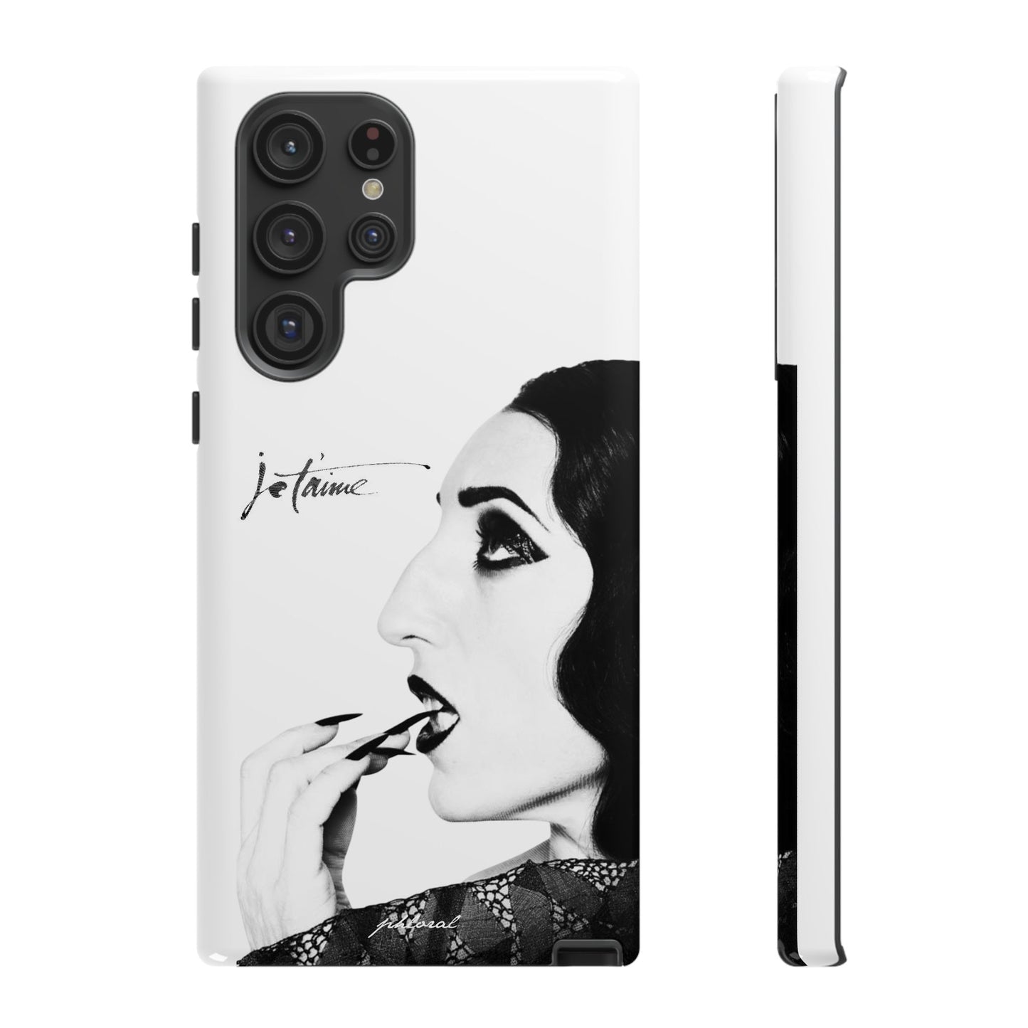 Je T’aime Noir phonecase lifestyle shot