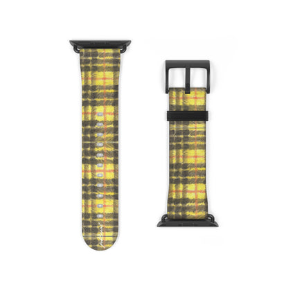 Plaid Apple Watch band quick-release spring bar mechanism