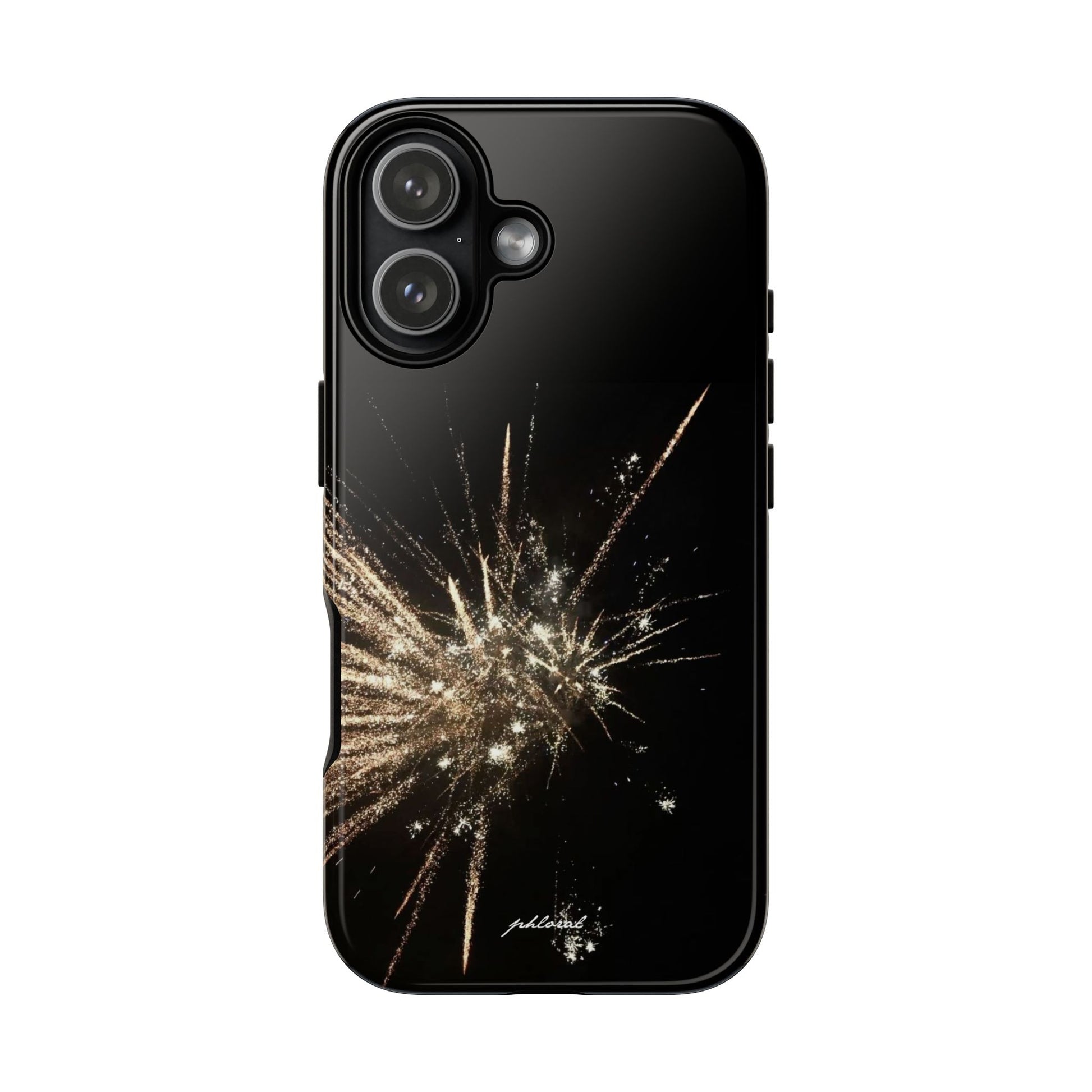 Glintfall phone case precision camera island in glittering waterfall design