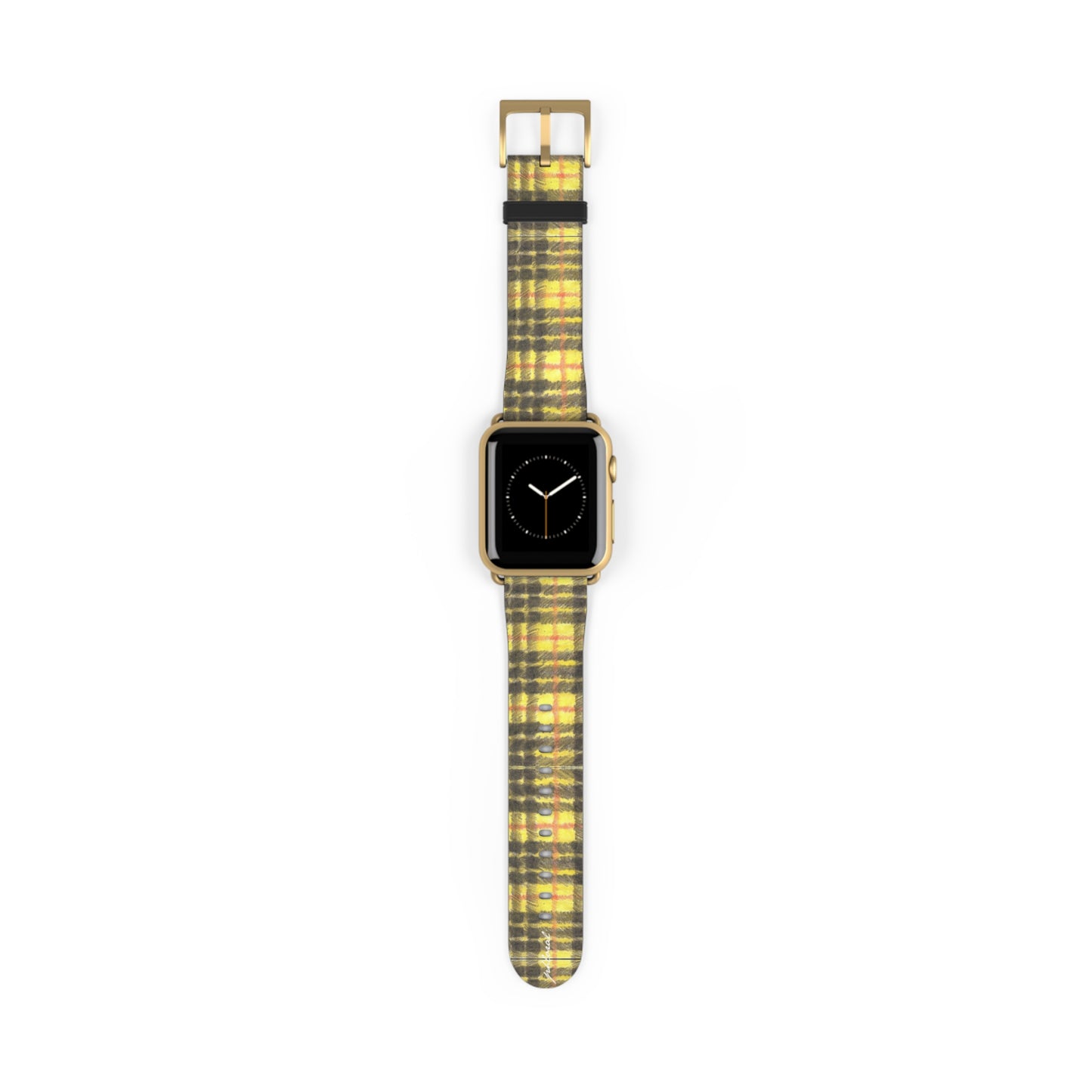 Plaid Apple Watch band complete presentation box and band set