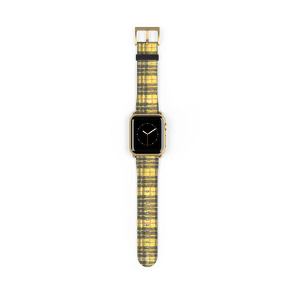 Plaid Apple Watch band complete presentation box and band set