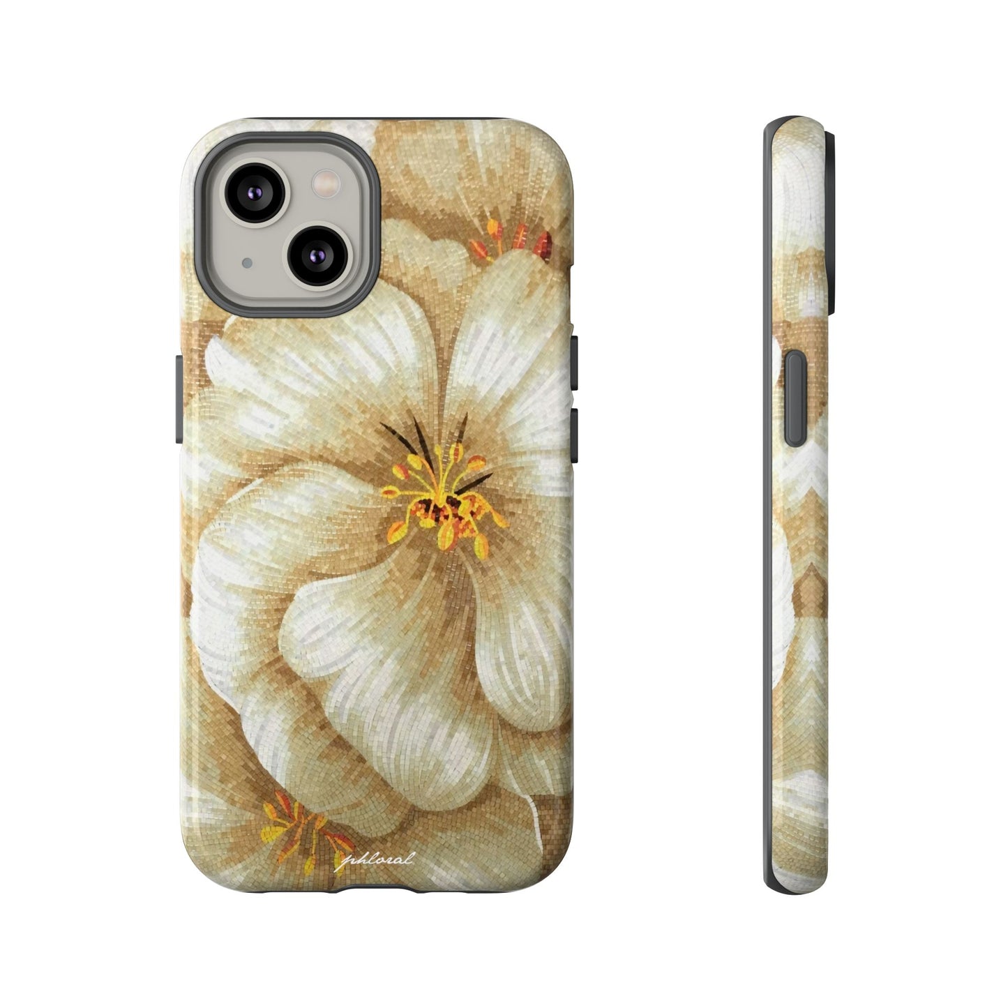 Golden Bloom phone case midnight resin with bursting gold depth