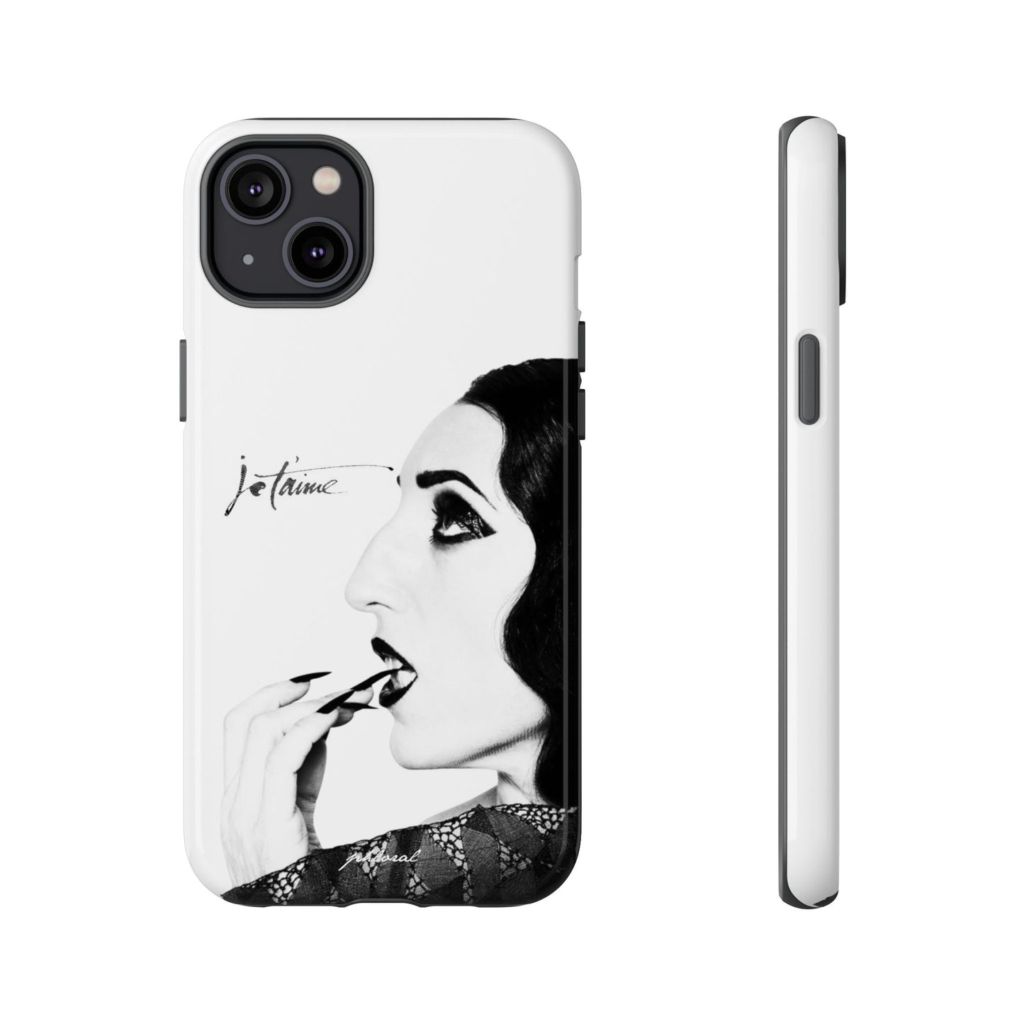 Je T’aime Noir phonecase lifestyle shot