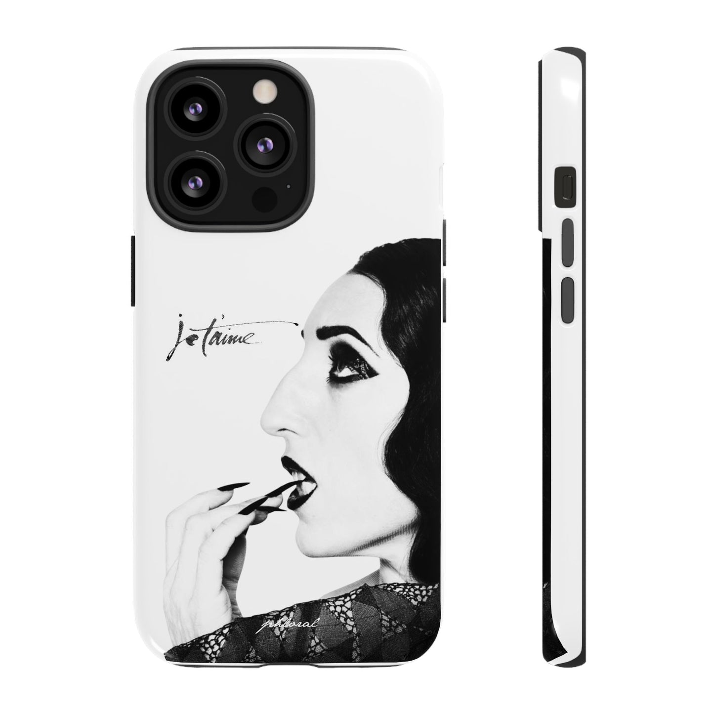 Je T’aime Noir phonecase lifestyle shot