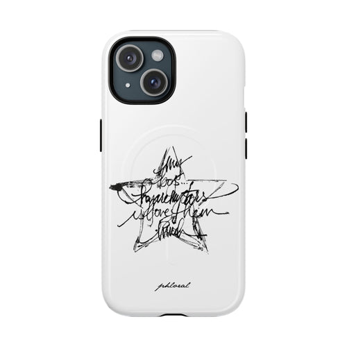 Florere MagSafe iPhone case on a wooden table with accessories
