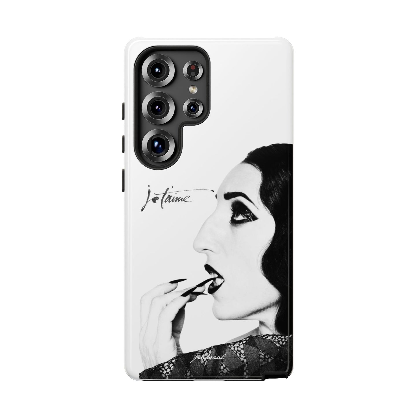 Je T’aime Noir phonecase lifestyle shot