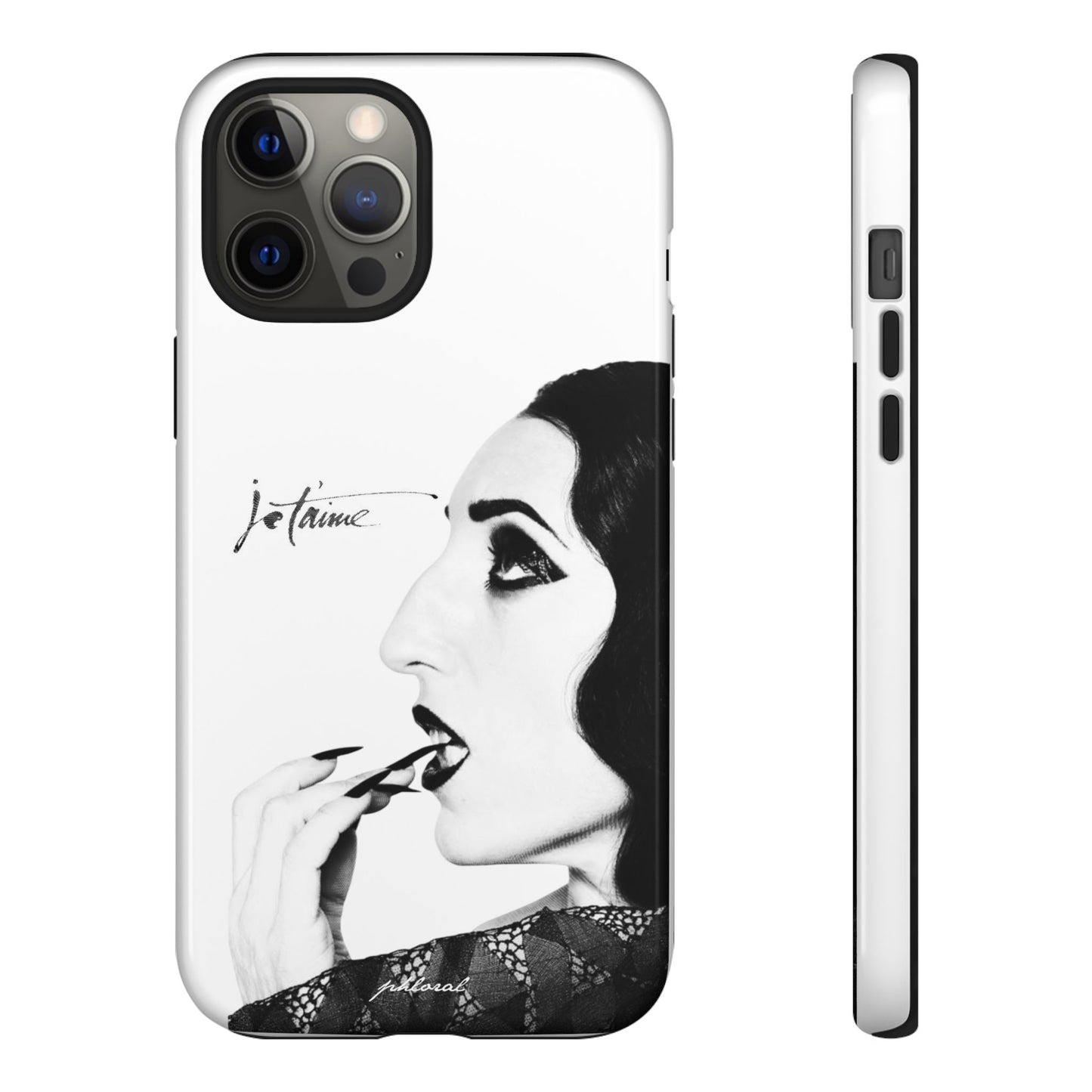 Je T’aime Noir phonecase lifestyle shot