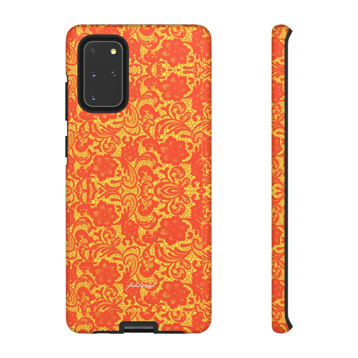 YSL phone case Amber Lace golden-trimmed bezels and camera island