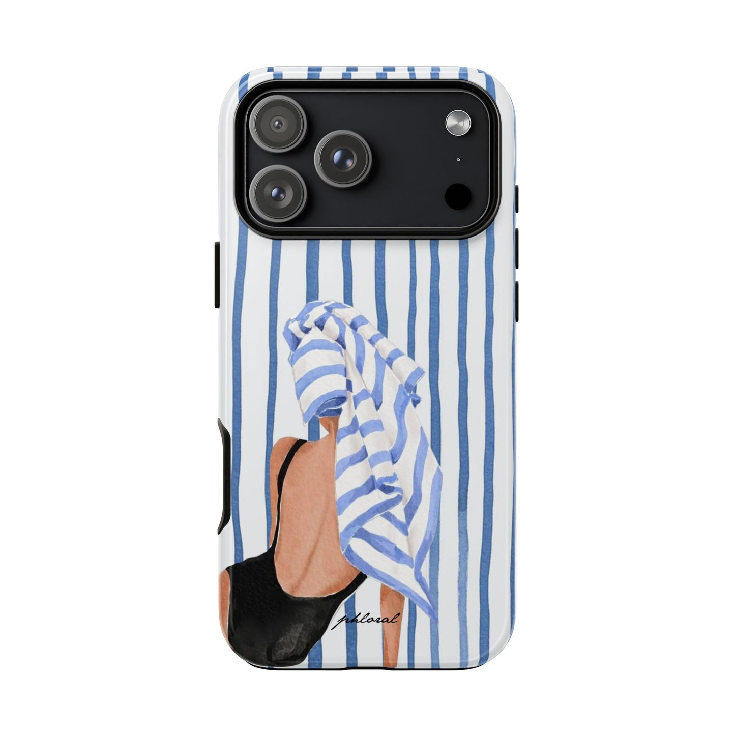 Seaside Stripes phone case tactile stripe texture detail