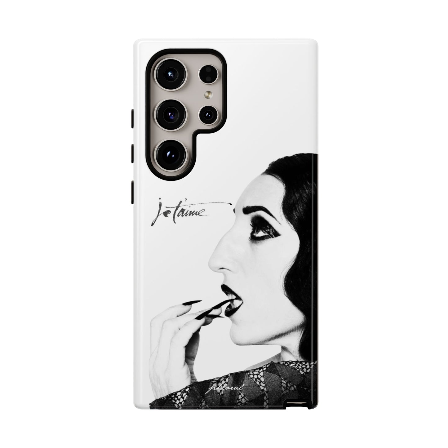 Je T’aime Noir phonecase lifestyle shot