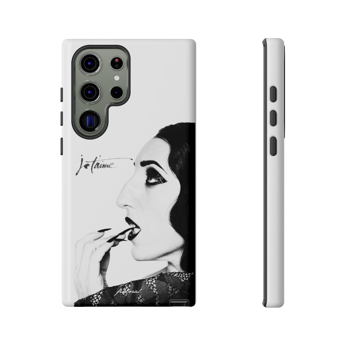 Je T’aime Noir phonecase lifestyle shot