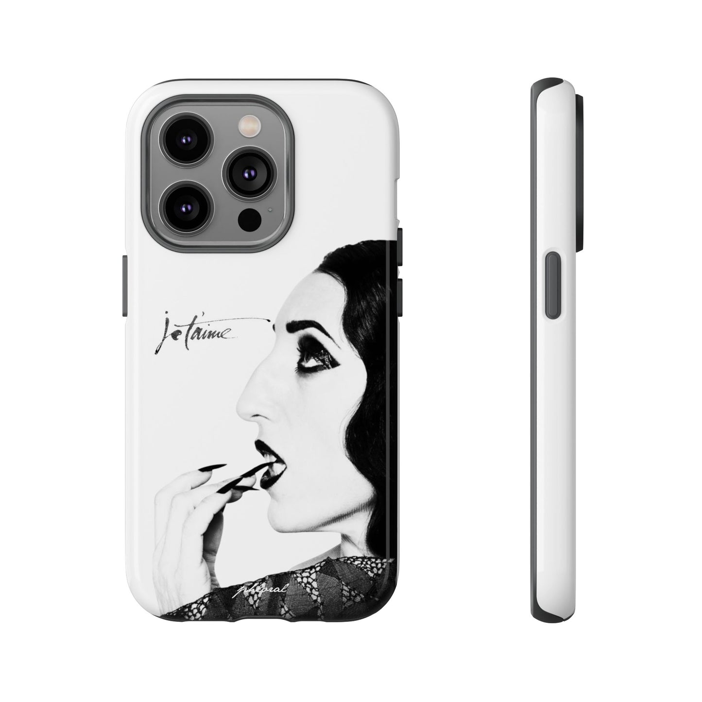 Je T’aime Noir phonecase lifestyle shot